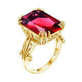 14K Gold Red Ruby Stone Ring